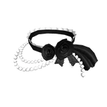 3.0 Black rose choker with pearls