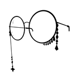 3.0 Black Round Jewelled Glasses