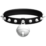  ♡ : (3.0) black spiked collar w/ giant bell