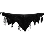 [3.0] Black Studded Distressed Leather Belt