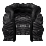 (3.0) Black Tiger Cropped Puffer Vest