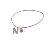 3.0 Brown Bear Letter N Initial Necklace 