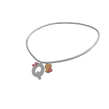 3.0 Brown Bear Letter Q Initial Necklace 