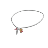 3.0 Brown Bear Letter T Initial Necklace 