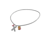 3.0 Brown Bear Letter X Initial Necklace 