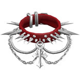 3.0 Choker Chrome Cross Heavy Spiked Emo Necklace