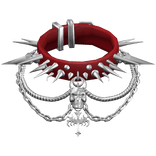 3.0 Choker Heavy Spiked Chrome Cross Emo Necklace