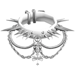 3.0 Choker Heavy Spiked Chrome Cross Emo Necklace