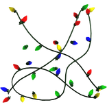 3.0 Christmas Lights Green Wrapped Tangled Light