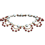 3.0 Christmas Necklace - Gold and Red