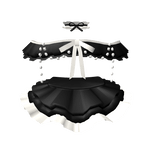 🎀3.0 Cute black ruffled skirt set w pearls