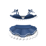 🎀3.0 Cute blue swimsuit and sailor skirt