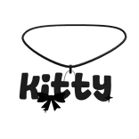 3.0 : cute kitty necklace in black