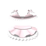 🎀3.0 Cute Pastel pink swimsuit and skirt