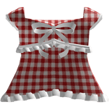 3.0 cute red plaid dress