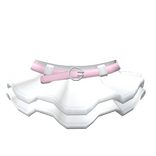 💟3.0 Cute ruffled white skirt with pink strap