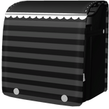 ♡: 3.0 cute striped randoseru in black