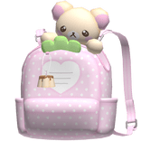୨୧ : (3.0) cutecore pink polka dot kuma backpack