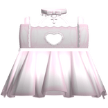 ♡ 3.0 cutecore skirt heart dress necklace bow pink