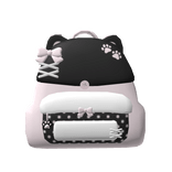 ꒰ . 3.0 cutesi black and baby pink kitty backpack