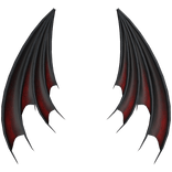3.0 Demonic waist Wings - Red/Black