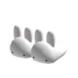 ♡ : 3.0 derpy baby bunnies slippers white