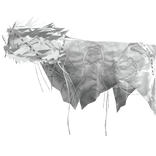 3.0 Distressed Fur Vkei White Waist Wrap | Gaian