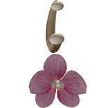 3.0 Floral Orchid Gold Belly Piercing