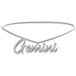3.0 Gemini Zodiac Sign Necklace in Silver