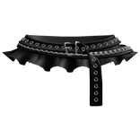 3.0 gothic black mini skirt w emo studded belts