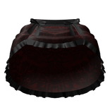 3.0 gothic long ruched lace skirt / dark red