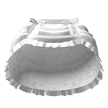 3.0 gothic long ruched lace skirt / white