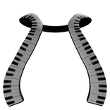 (3.0) Gothic piano keyboard scarf