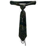 3.0 Green And Gold Gothic Emo Moe Tie