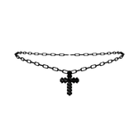 3.0 Grunge Black Cross Necklace