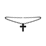 3.0 Grunge Black Cross Necklace
