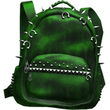 3.0 Grunge Emo Studded BackBag Green