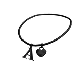 3.0 Initial Necklace: A (Black)