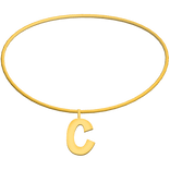 3.0 Initial Necklace C (Gold)