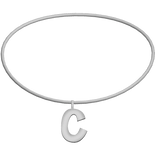  3.0 Initial Necklace C (Silver)