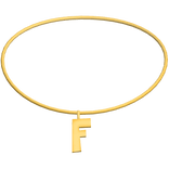 3.0 Initial Necklace F (Gold) 