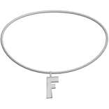 3.0 Initial Necklace F (Silver) 
