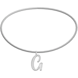 3.0 Initial Necklace G (Silver) 