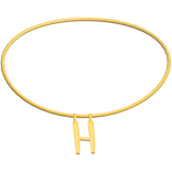 3.0 Initial Necklace H (Gold)