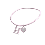 3.0 Initial Necklace: H (Pink)