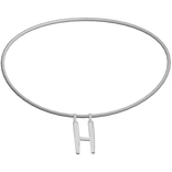 3.0 Initial Necklace H (Silver) 