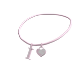 3.0 Initial Necklace: I (Pink)