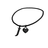 3.0 Initial Necklace: J (Black)
