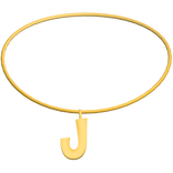 3.0 Initial Necklace J (Gold)