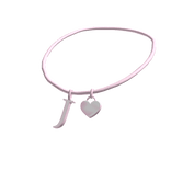 3.0 Initial Necklace: J (Pink)